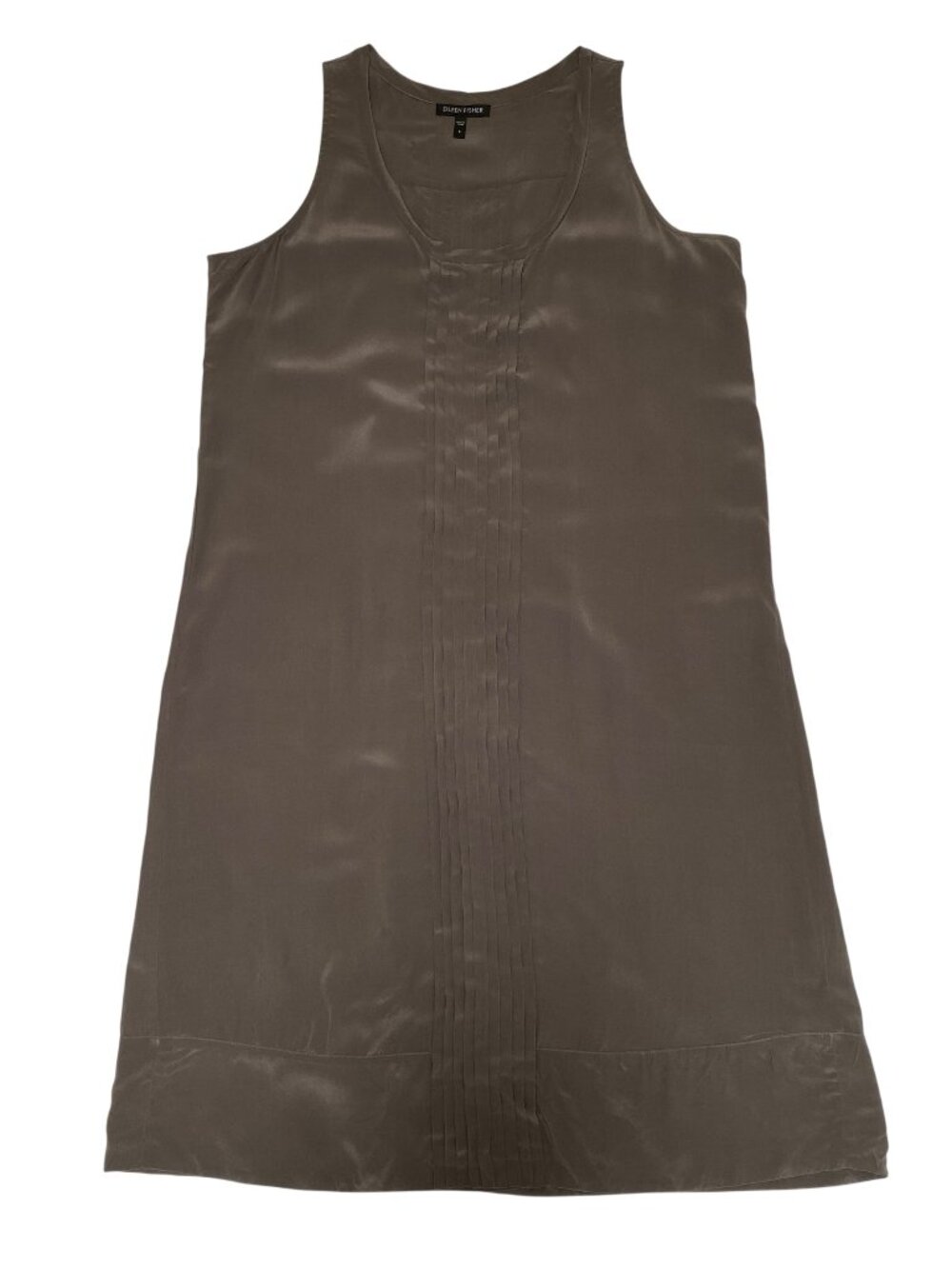 Eileen Fisher Silk Pintuck Pleat Shift Dress